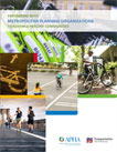 collage of people biking and walking
