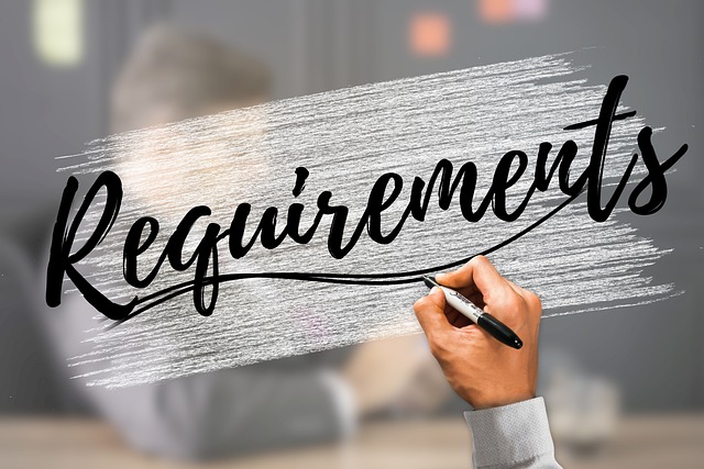 Photo of requirements