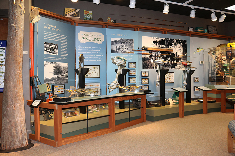 Angling exhibit at the Bob Tyler Fish Hatchery Visitor Education Center