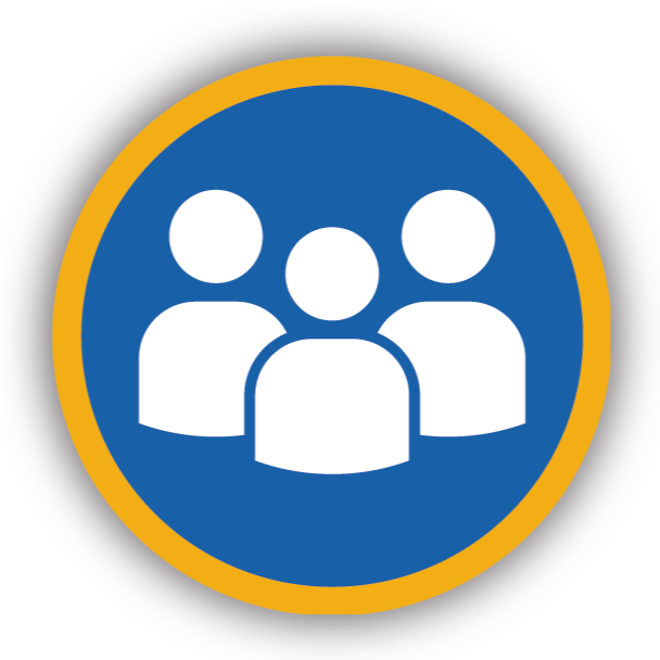 Workforce icon showing three people together 